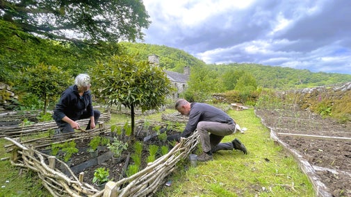 Volunteers in the Garden at Tŷ Mawr